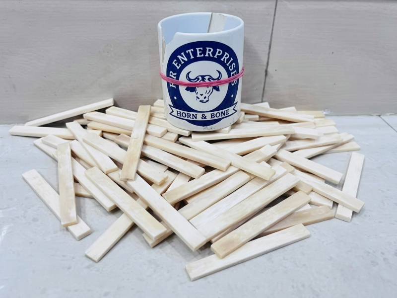 Unbleached Guitar Bone Saddle Blanks